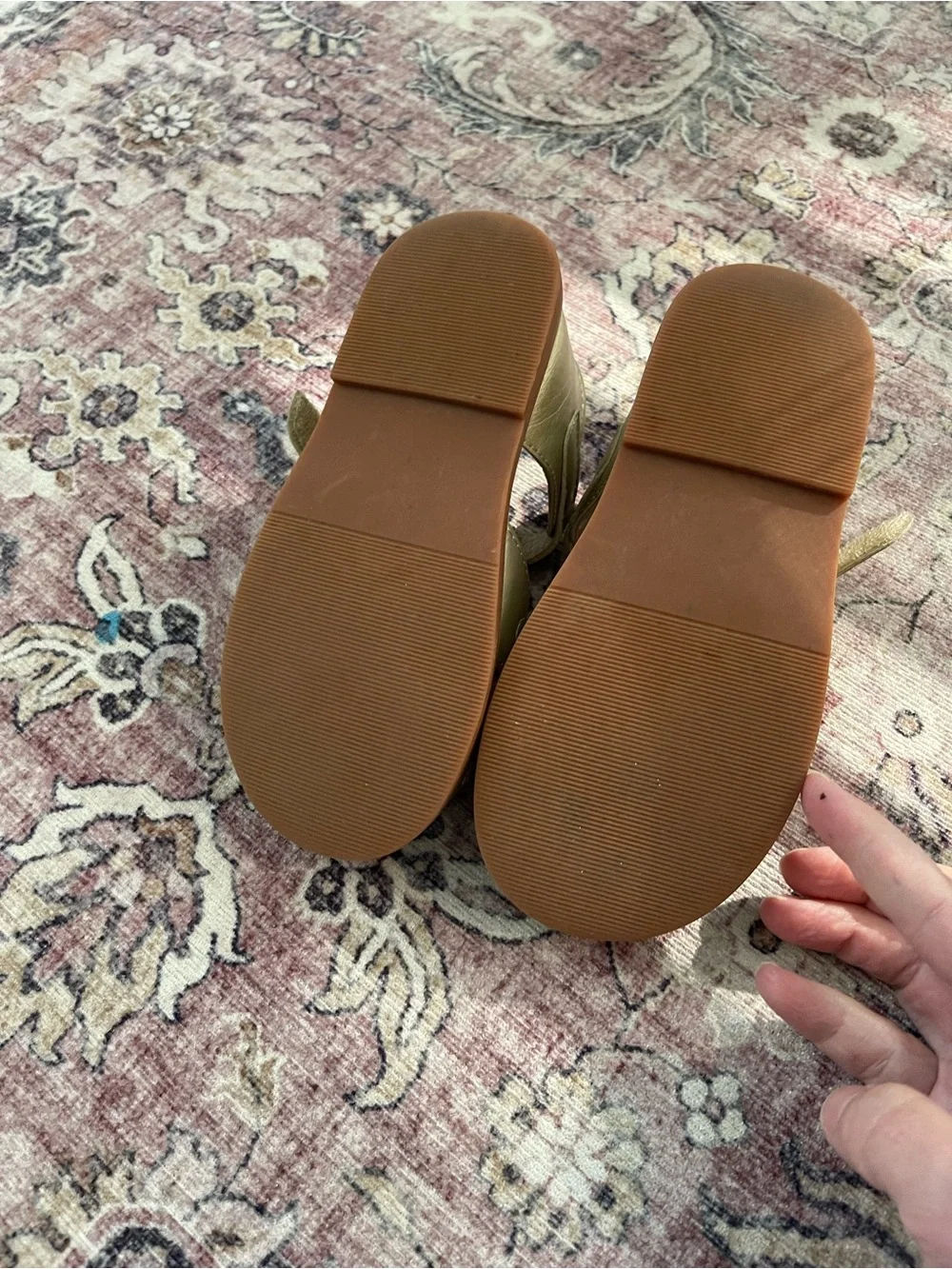 Felix & Flora Gold Closed-Toe Sandals